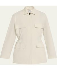 TOTEME - Collared Drawstring Jacket - Lyst