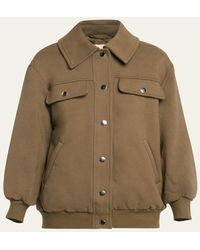 FAZ - Jane Snap-Button Bomber Jacket - Lyst
