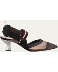 Fendi - Tech Mesh Slingback Pump - Lyst