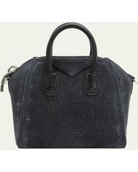 Givenchy - Antigona Mini Top Handle Bag In Washed Denim - Lyst