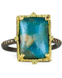 Armenta Old World Rectangular Triplet Ring - Metallic