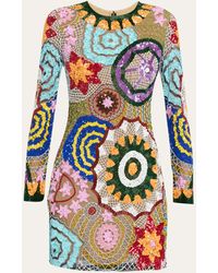 Naeem Khan - Embroidered Pattern Beaded Cocktail Dress - Lyst