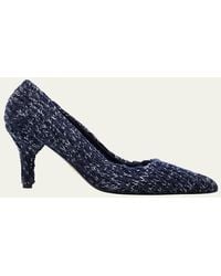 Prada - 85Mm Knitted Pointed-Toe Pumps - Lyst