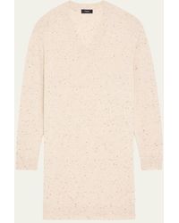 Theory - Wool-cashmere Short Donegal Sweater Dress - Lyst
