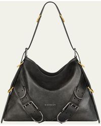 Givenchy - Voyou Medium Boyfriend Shoulder Bag In Tumbled Leather - Lyst