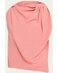 Michael Kors - Fluid Wool Draped Sleeveless Blouse - Lyst