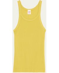 RE/DONE - Ribbed Scoop-neck Tank Top - Lyst