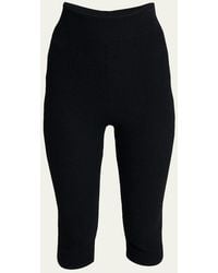 Chloé - Honeycomb Stretch Knit Skinny-Leg Capri Pants - Lyst