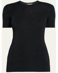 The Row - Jannat Classic Fitted Silk Knit Top - Lyst