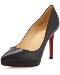 Christian Louboutin Pigalle Plato 100 Nappa Pump - Black