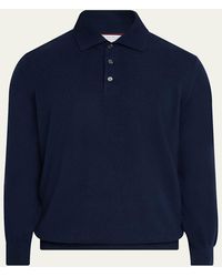 Brunello Cucinelli - Premium Cashmere Polo Sweater - Lyst