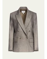 Twp - Harper Double-Breasted Herringbone Blazer - Lyst