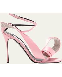 AREA X SERGIO ROSSI - Sculpted Bow Slingback Cocktail Sandals - Lyst