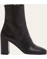 Prada - Leather Block-heel Ankle Boots - Lyst