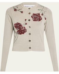 Prabal Gurung - Floral Embroidered Cashmere Cardigan - Lyst