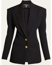 Balmain - Two-button Fitted Blazer Jacket - Lyst