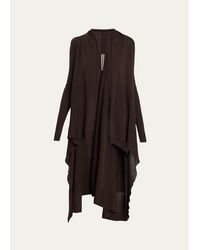 Rick Owens - Wool Knit Long Wrap Cardigan - Lyst