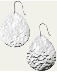 Ippolita - Crinkle Medium Teardrop Earrings In Sterling Silver - Lyst