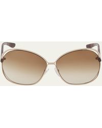 Tom Ford - Cut-out Metal & Acetate Round Sunglasses - Lyst