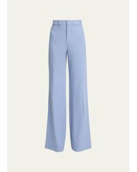 Chloé - Linen Wide-Leg Trousers - Lyst