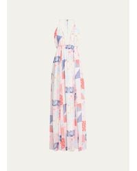 LoveShackFancy - Fancy Patchwork Chiffon Maxi Dress - Lyst