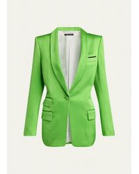 Tom Ford - Single-Breasted Silk-Wool Blazer Jacket - Lyst