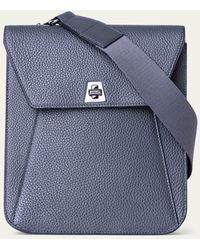 Akris - Anouk Medium Flap Leather Messenger Bag - Lyst