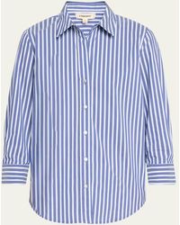 L'Agence - Daniella Stripe Button-front Shirt - Lyst