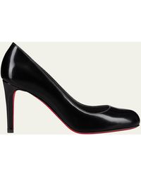 Christian Louboutin - Pumppie Abrasivato Red Sole Calfskin Leather Pumps - Lyst