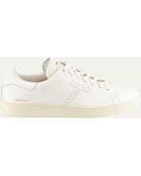 Tom Ford - Warwick Grained Leather Low-top Sneakers - Lyst