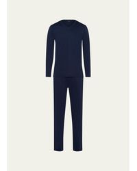 Hanro - Night Selection Long Cotton Pajama Set - Lyst