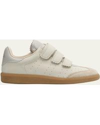 Isabel Marant - Beth Mixed Leather Triple-grip Sneakers - Lyst