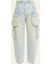 Purple - Relaxed Double Cargo Jeans - Lyst