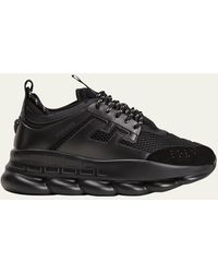 Versace - Chain Reaction Caged Sneakers - Lyst