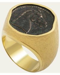 Jorge Adeler - 18k Yellow Gold Carthage Horse Coin Ring - Lyst
