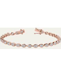 Anita Ko - 18k Rose Gold Pear Diamond Bezel Tennis Bracelet - Lyst