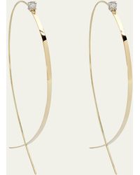 Lana Jewelry - Solo Large Flat Upside Down Hoop Earrings With Diamonds - Lyst