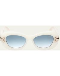 Emilio Pucci - Filigree Acetate Round Sunglasses - Lyst