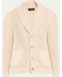 Brioni - Cotton-cashmere Knit Cardigan - Lyst
