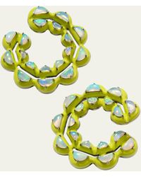 Nakard - Caterpillar Bypass Hoop Earrings With Ethiopian Opal - Lyst