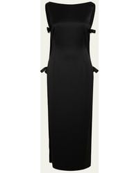 BERNADETTE - Colette Bow Low-Back Cape Sleeveless Gown - Lyst