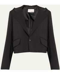 WE-AR4 - The Cropped Hooded Blazer - Lyst