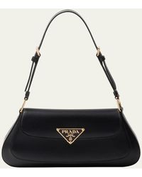 Prada - City Flap Leather Shoulder Bag - Lyst