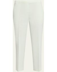 Theory - Treeca Good Linen Cropped Pull-On Ankle Pants - Lyst
