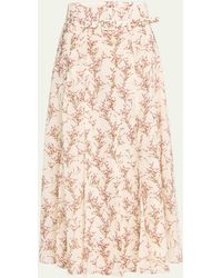 Gabriela Hearst - Dugald Bouquet-print Pleated A-line Maxi Skirt - Lyst