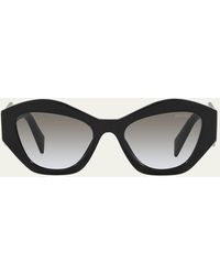 Prada - Symbole 53mm Cat Eye Sunglasses - Lyst