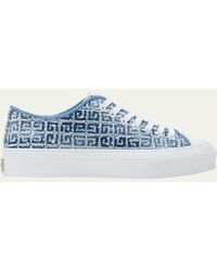 Givenchy - City 4g Denim Low Sneakers - Lyst