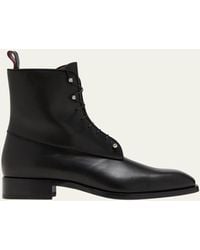 Christian Louboutin - Chambeliboot Leather Lace-up Ankle Boots - Lyst