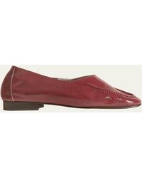 Hereu - Juliol Glossy Crinkled Leather Loafers - Lyst