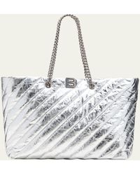 Balenciaga - Crush Large Quilted Metallic Tote Bag - Lyst